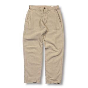 GAP Utility Pants Tan Linen Cotton Blend Men's Size 29x30 Straight Fit